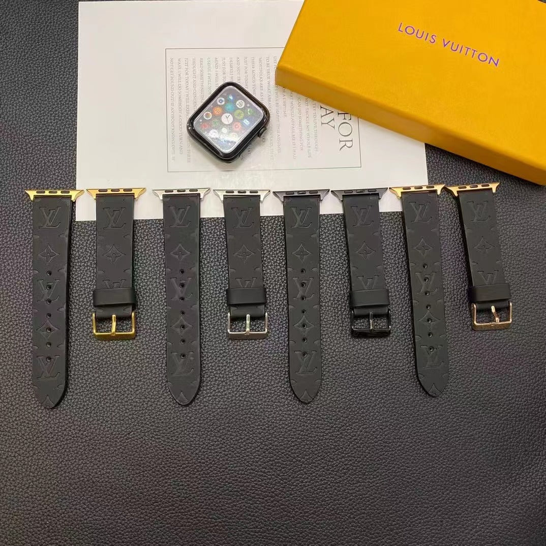 Trendige schwarze Apple Watch-Armbänder (4 Stile)