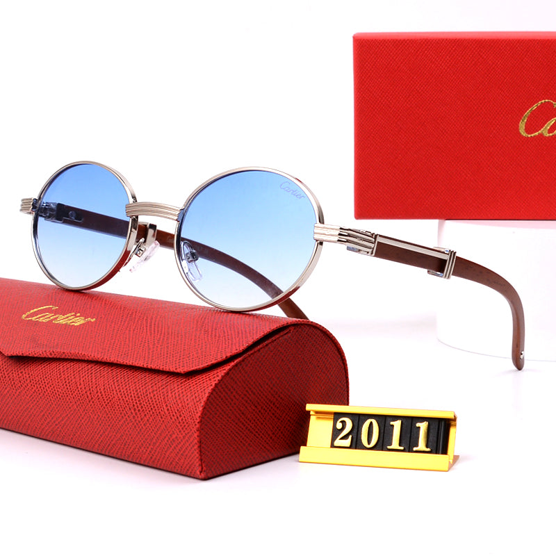 Vintage-Sonnenbrille mit rundem Rahmen aus Metall