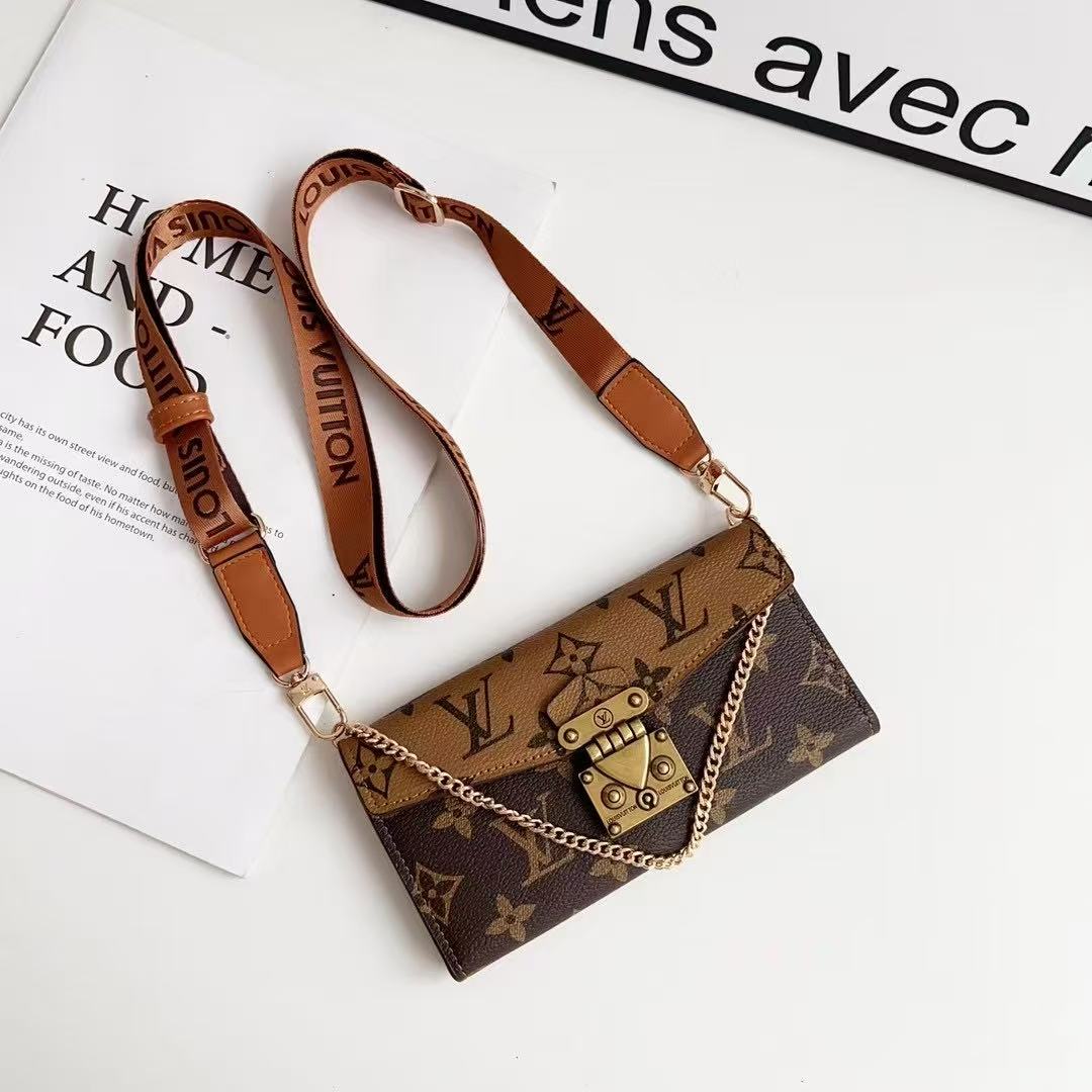 Long Strap Letter Holster Wallet Case For Samsung