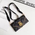 Long Strap Letter Holster Wallet Case For iPhone