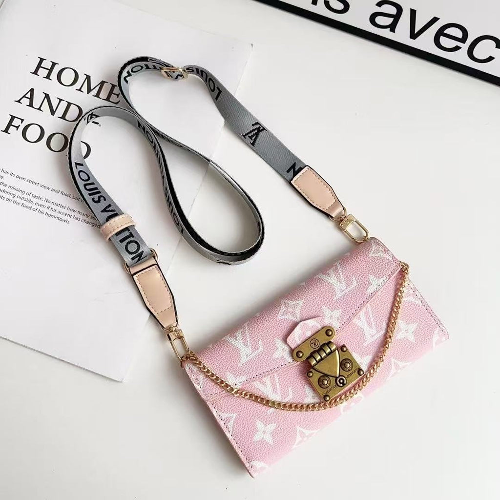 Long Strap Letter Holster Wallet Case For Samsung
