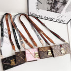 Long Strap Letter Holster Wallet Case For Samsung