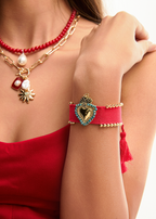 Sacre Coeur Ardent Herz Rotes Armband