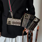 Neue Brieftasche mit Riemen-Telefonhülle für das iPhone