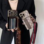 Neue Brieftasche mit Riemen-Telefonhülle für das iPhone