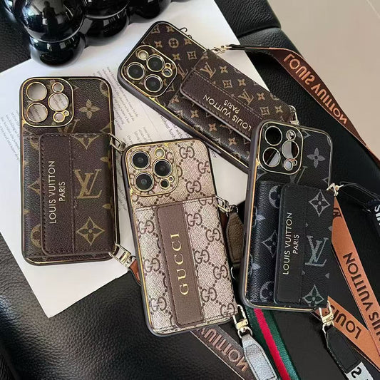 Neue Brieftasche mit Riemen-Telefonhülle für das iPhone