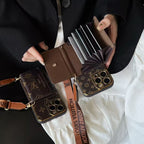 Neue Brieftasche mit Riemen-Telefonhülle für das iPhone