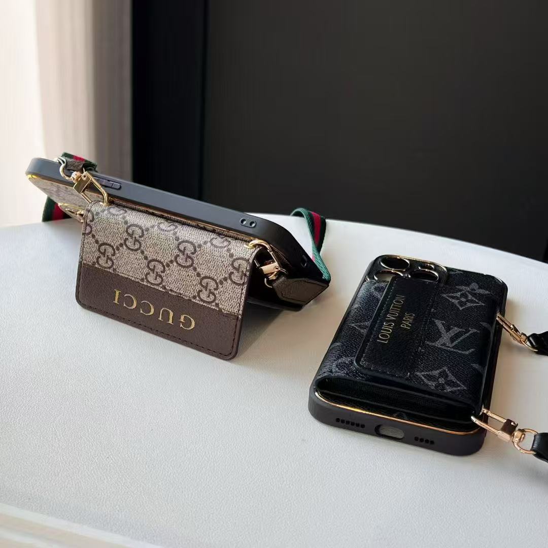 Neue Brieftasche mit Riemen-Telefonhülle für das iPhone