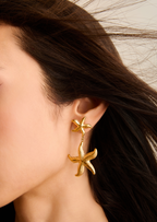 Goldene Ohrringe „Natalia“ mit Seesternen