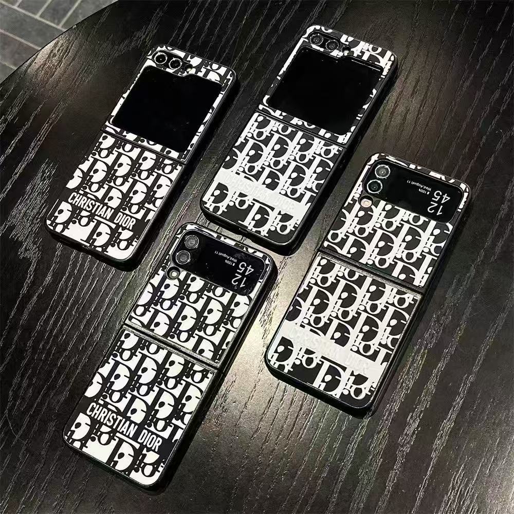 Black Design Galaxy Z Series Case For Samsung