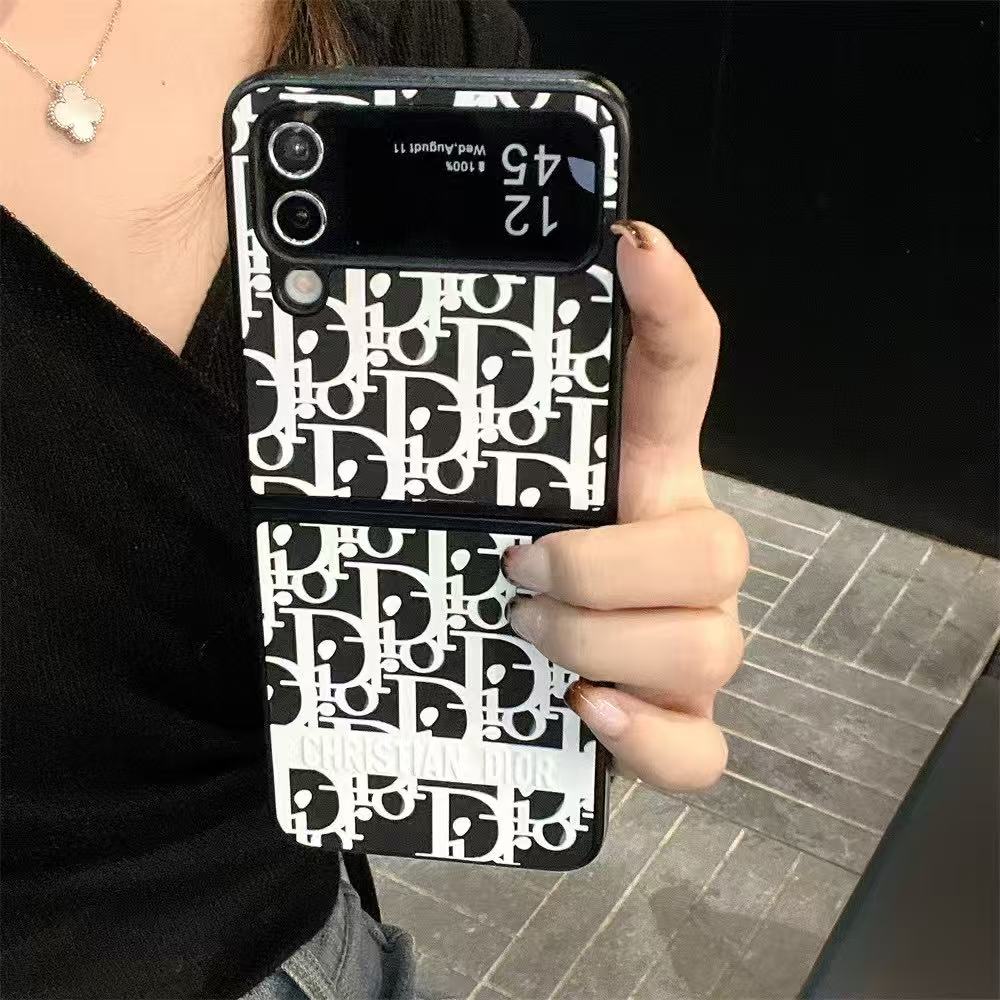 Black Design Galaxy Z Series Case For Samsung