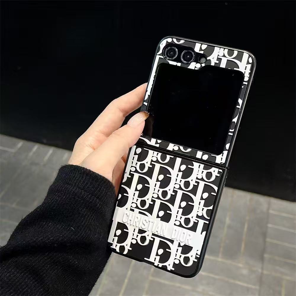 Black Design Galaxy Z Series Case For Samsung