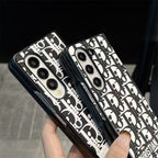 Black Design Galaxy Z Series Case For Samsung