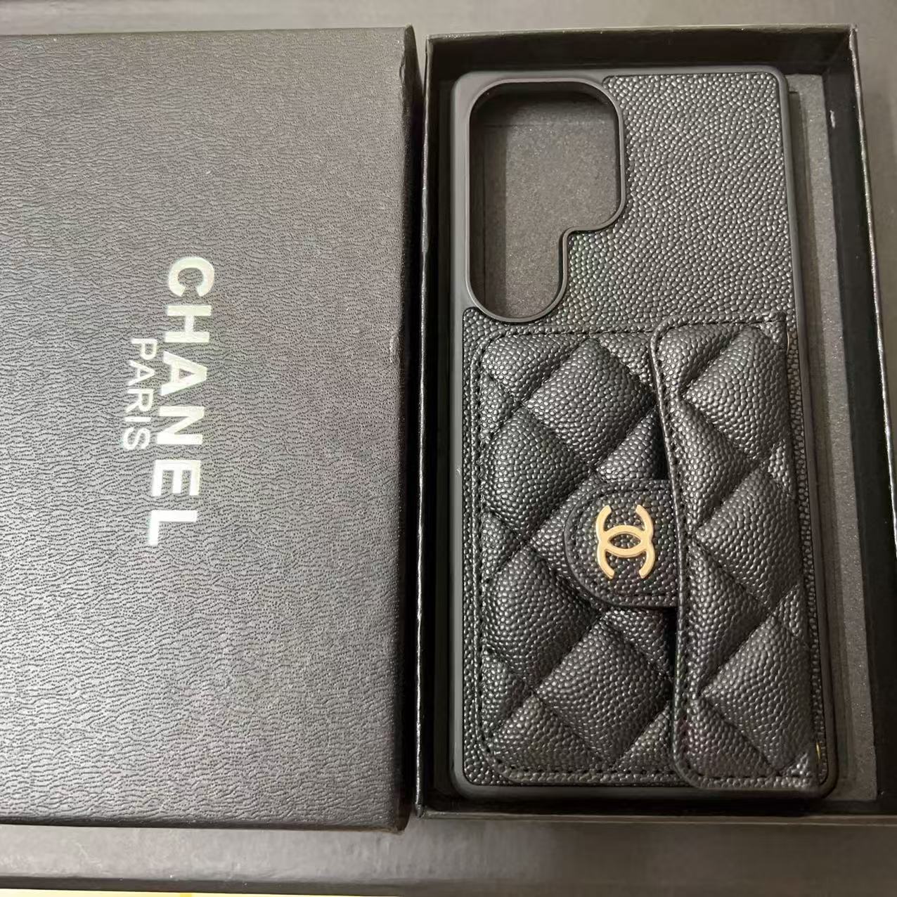 Black Card Holder Galaxy Case For Samsung