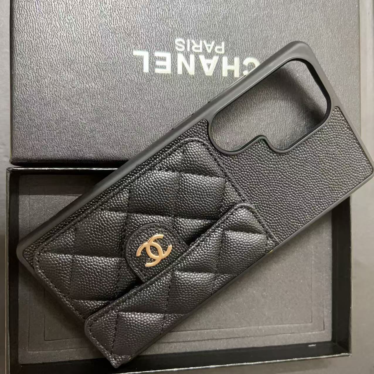 Black Card Holder Galaxy Case For Samsung