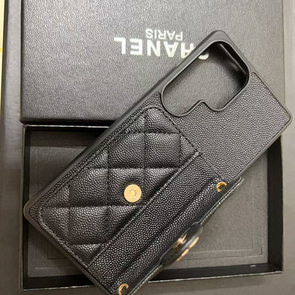 Black Card Holder Galaxy Case For Samsung