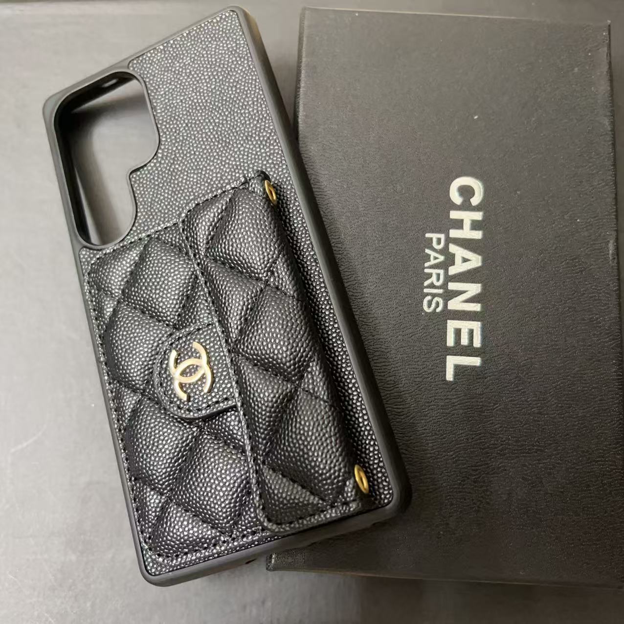 Black Card Holder Galaxy Case For Samsung