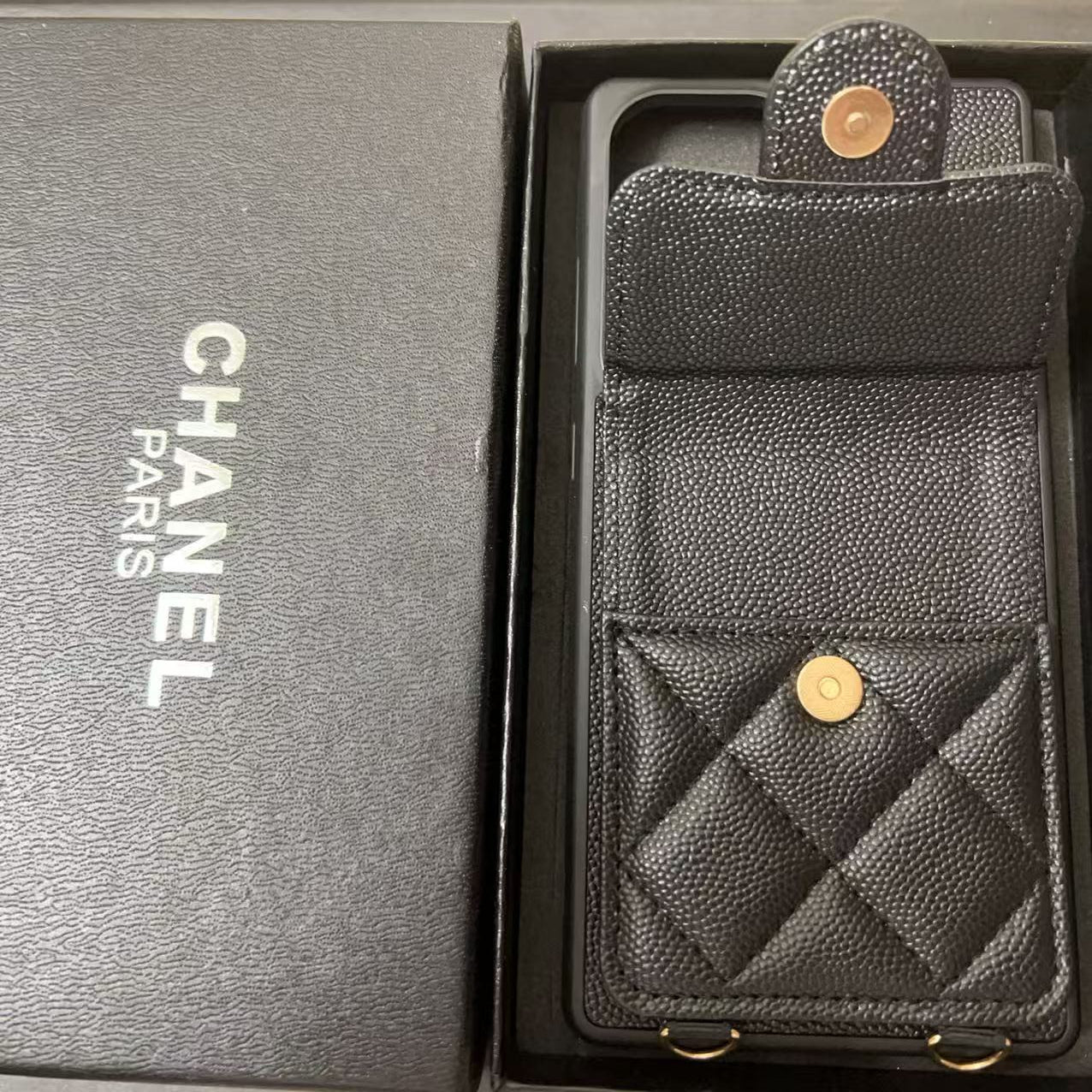 Black Card Holder Galaxy Case For Samsung