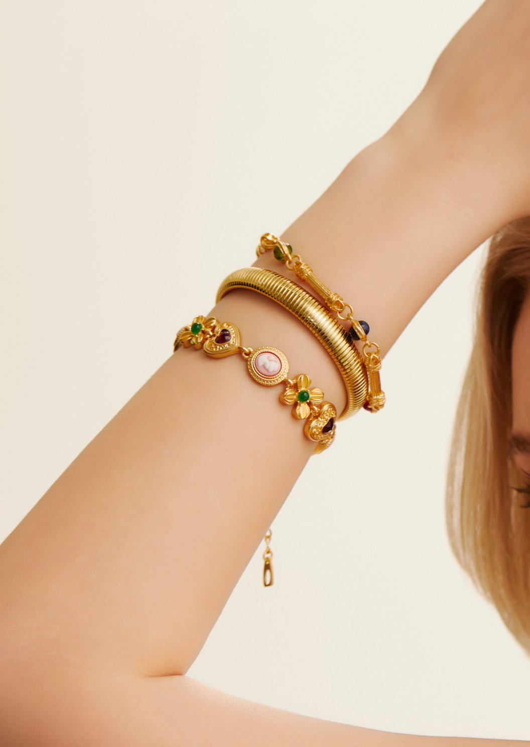 Bracciale vintage in pietra colorata Doris