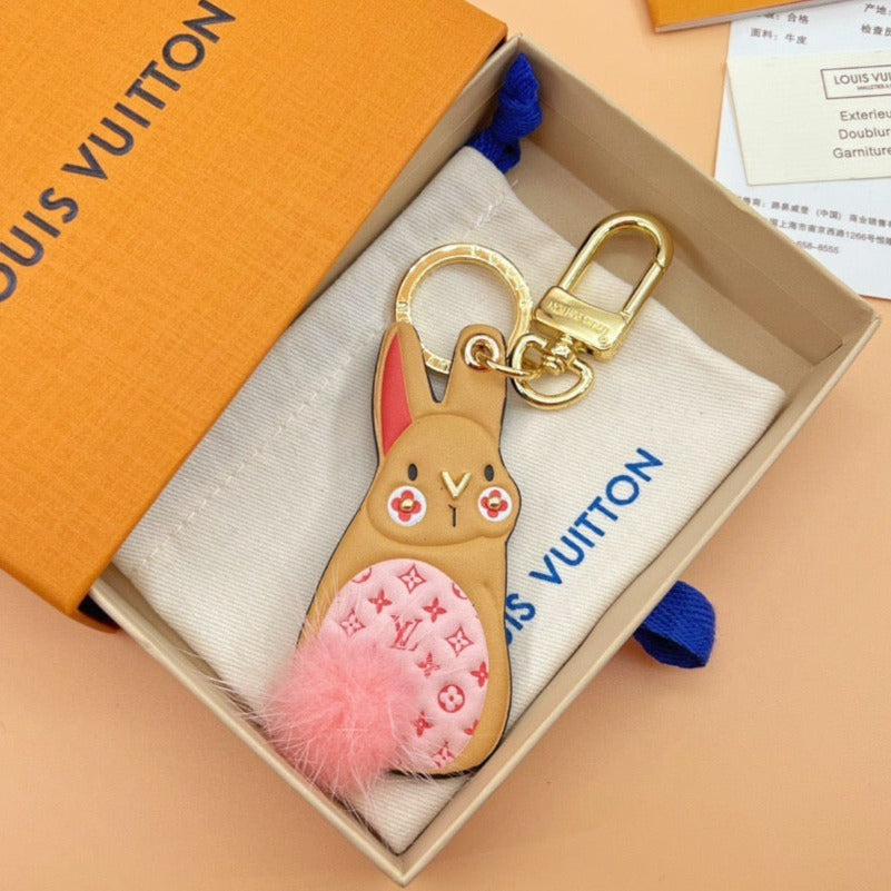 Pink Rabbit Keychain Pendant