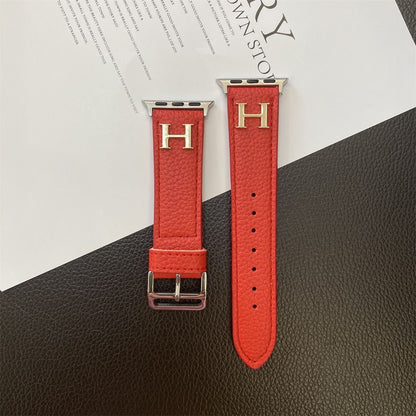 Letters Cool Leather Apple Watch Straps