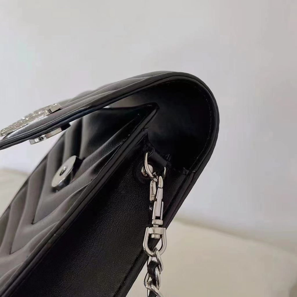Borsa per telefono con design Bling nero