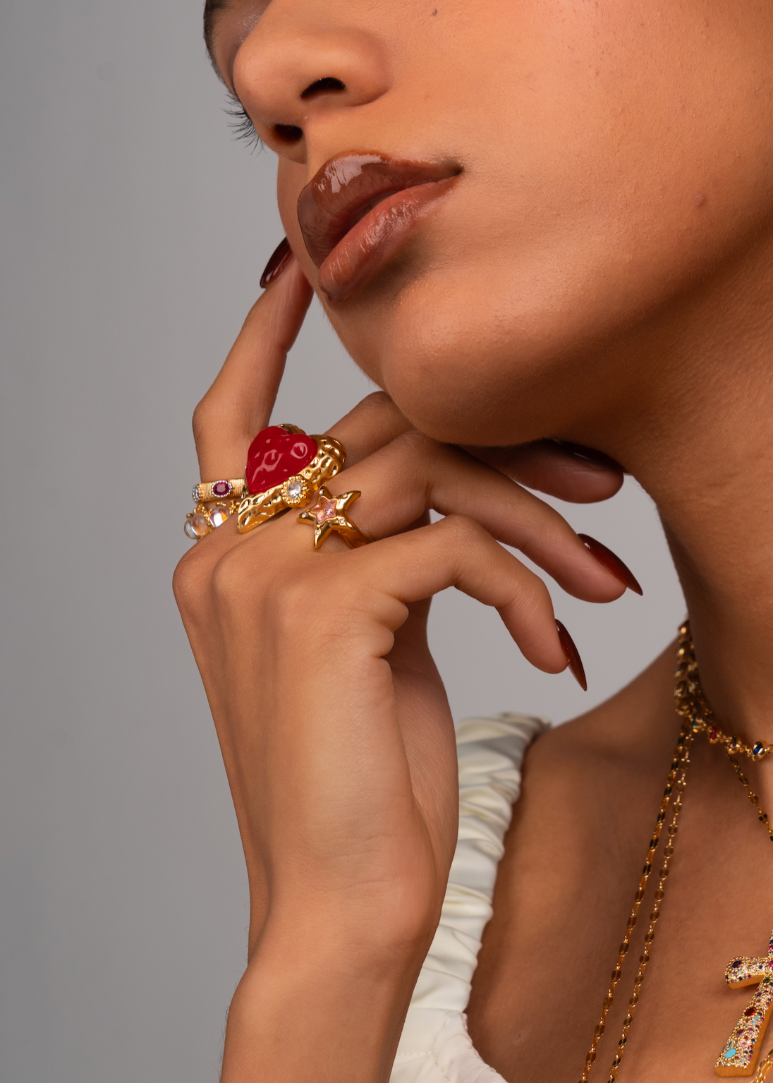 Adam Love In All Shape Roter Ring