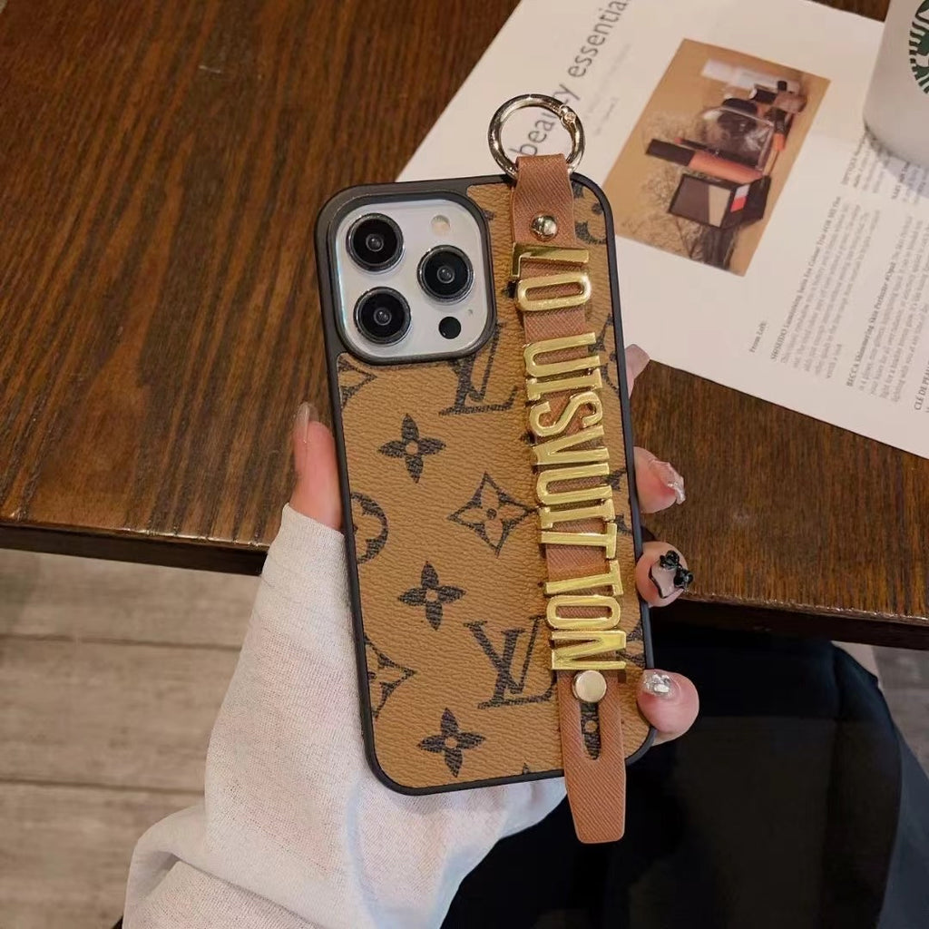 Goldene Galaxy-Hülle mit Armband für Samsung 