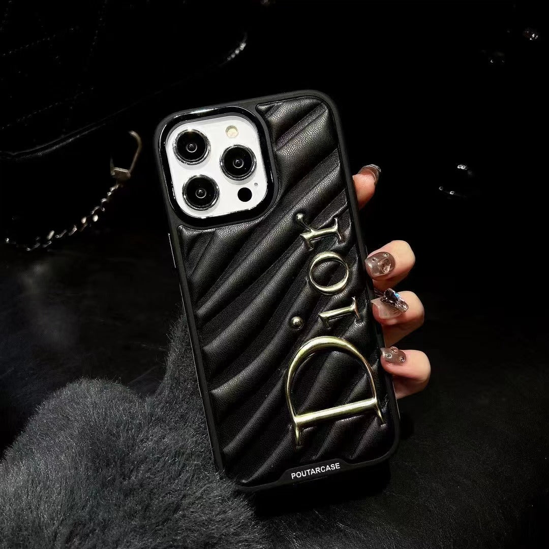 Gold Printed Phone Case For iPhone