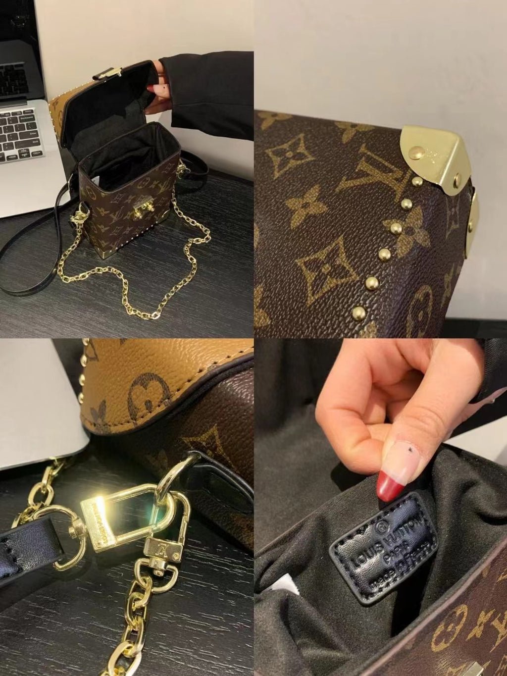 Stilvolle Metallic-Tasche für tragbare Geräte