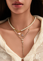 Hayes glitzernde goldene Lasso-Halskette II