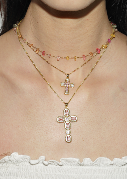 Calli Crystal Colorful Stones Summer Necklace