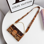 Letter Holster Scarf Chain Wallet Case For iPhone