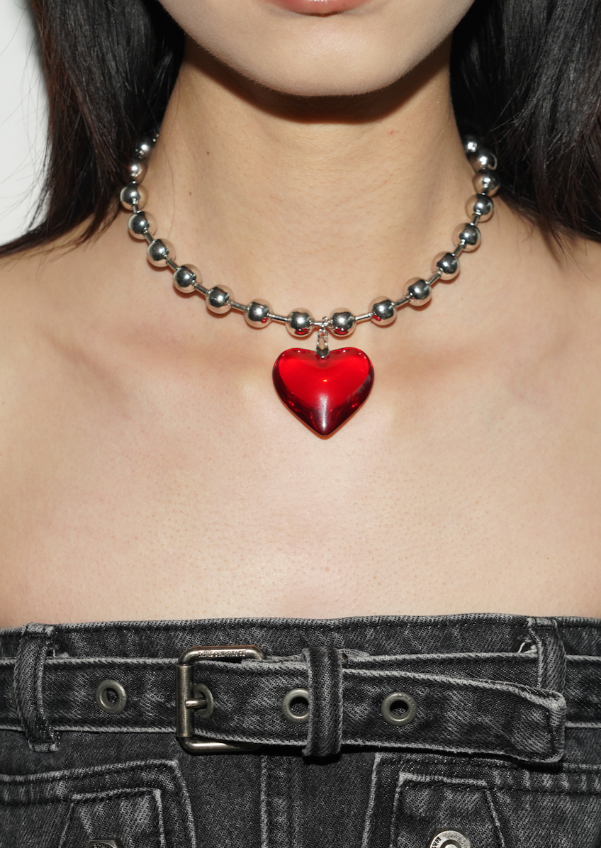 Collana con cuore rosso passione di Dora Summer