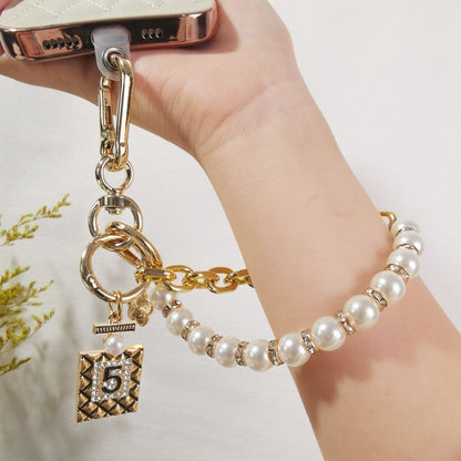 Pearl Chain Phone Charm