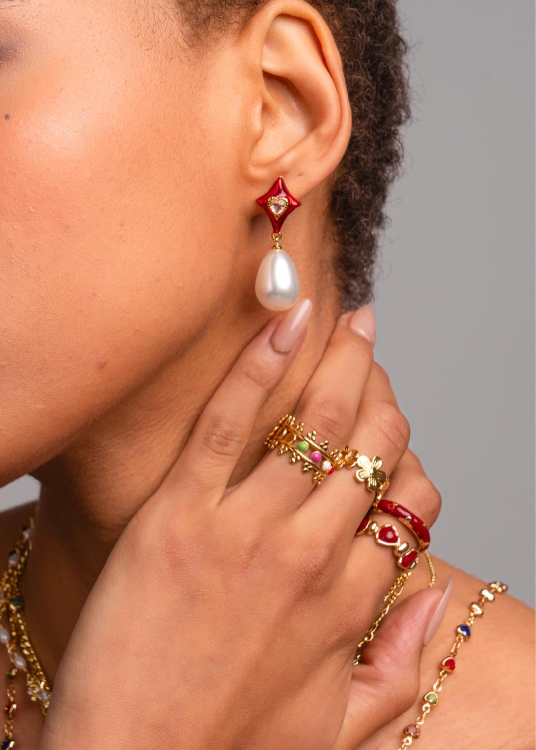 Aster Roter Goldener Ring III