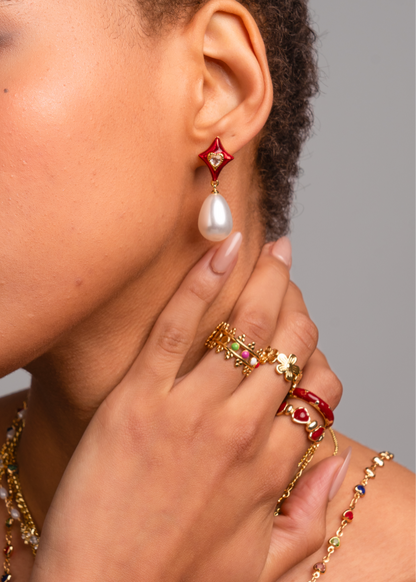 Aster Roter Goldener Ring III