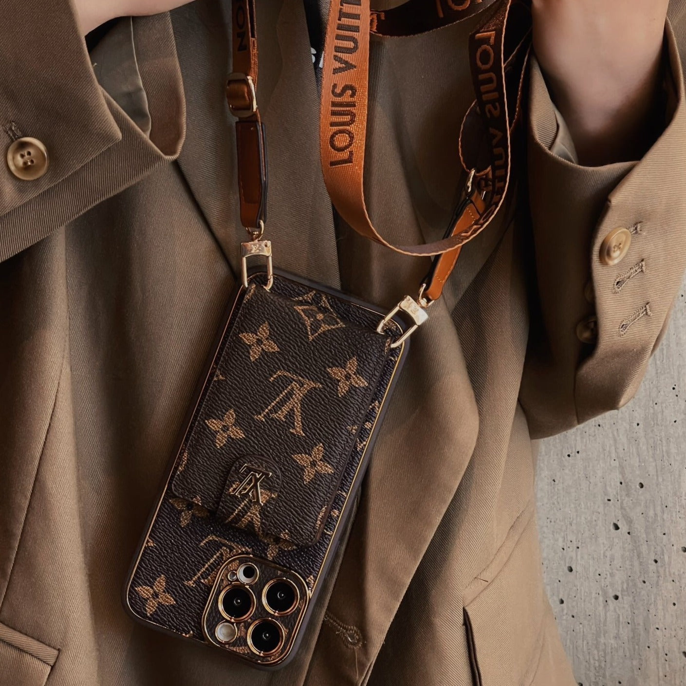 Braune Halterung Galaxy Handyhülle für Samsung