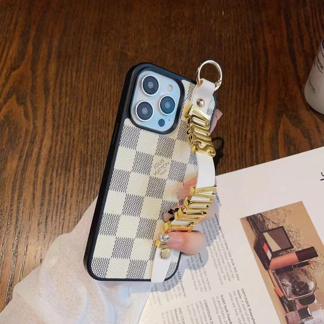 Goldene Galaxy-Hülle mit Armband für Samsung 