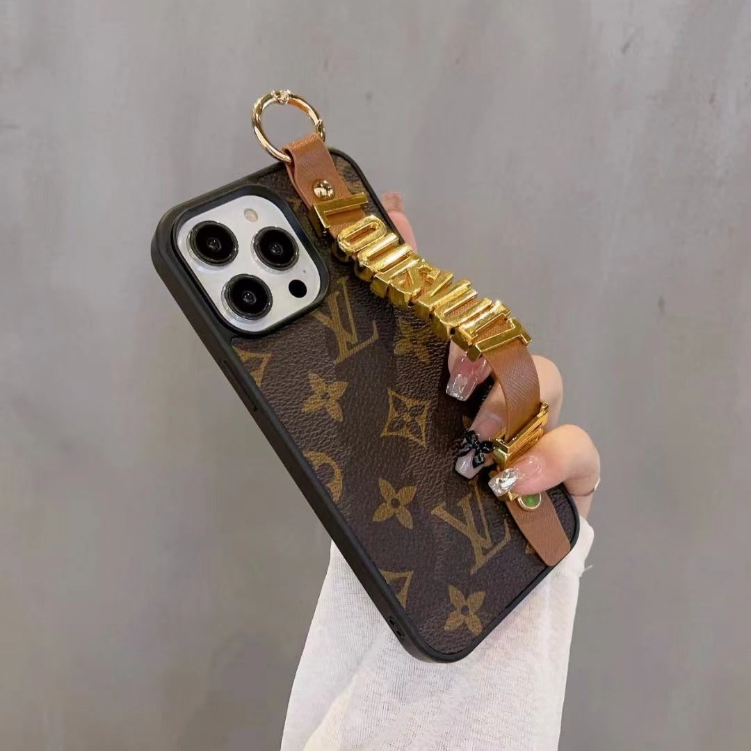 Goldene Galaxy-Hülle mit Armband für Samsung 