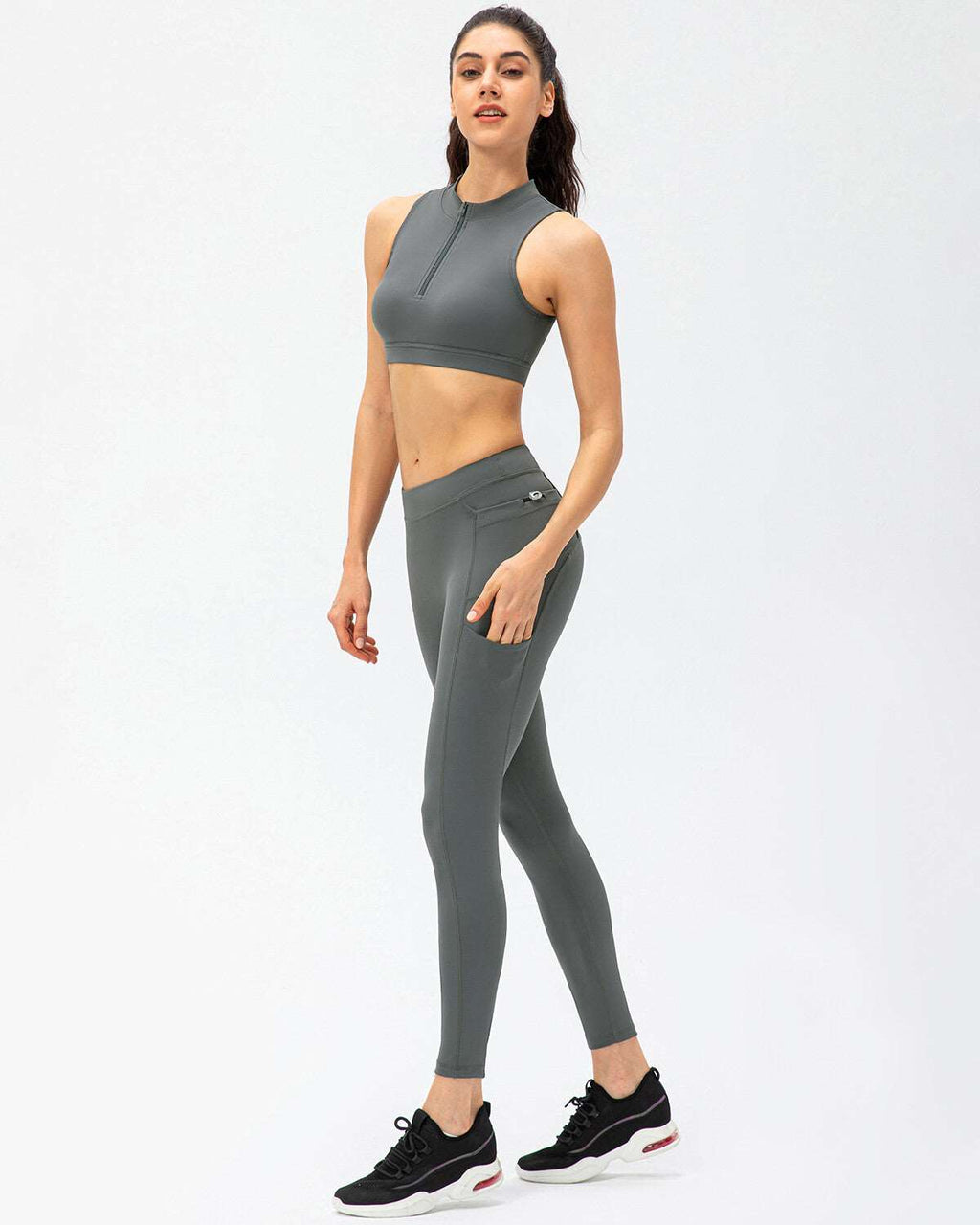 Athena Seamless Pocket Leggings - Grey