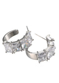 Cocktail-Silber-Diamant-Ohrringe