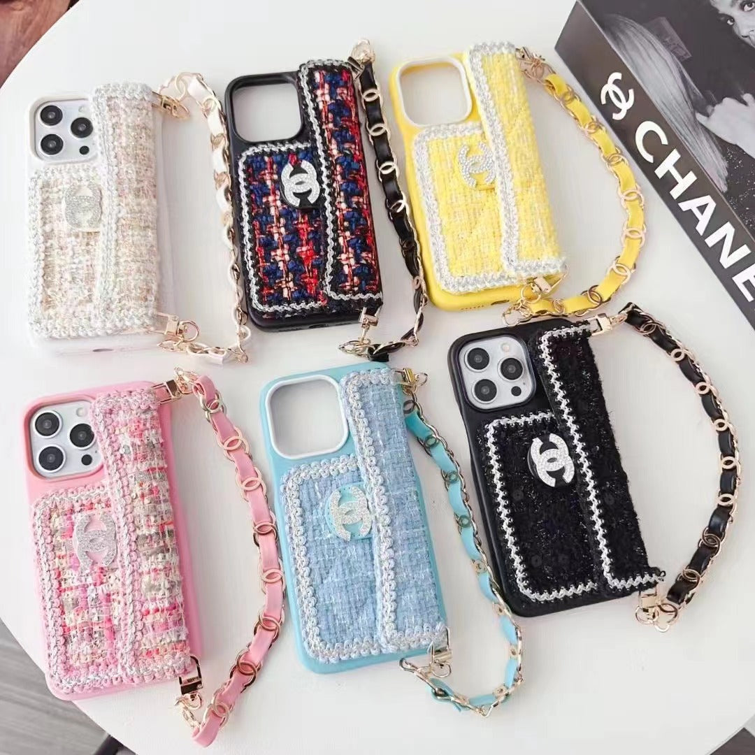 Knitting Design Chain Phone Case For iPhone