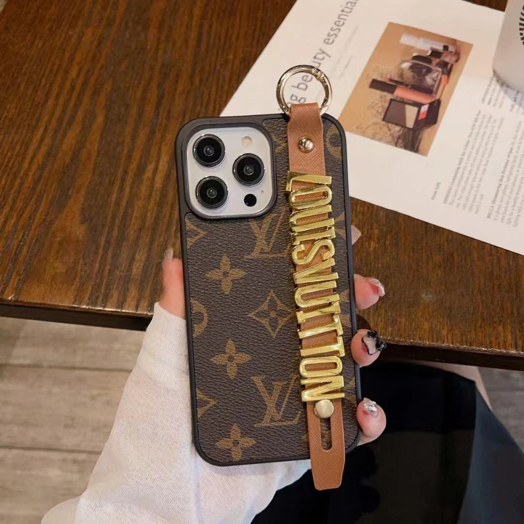 Goldene Galaxy-Hülle mit Armband für Samsung 
