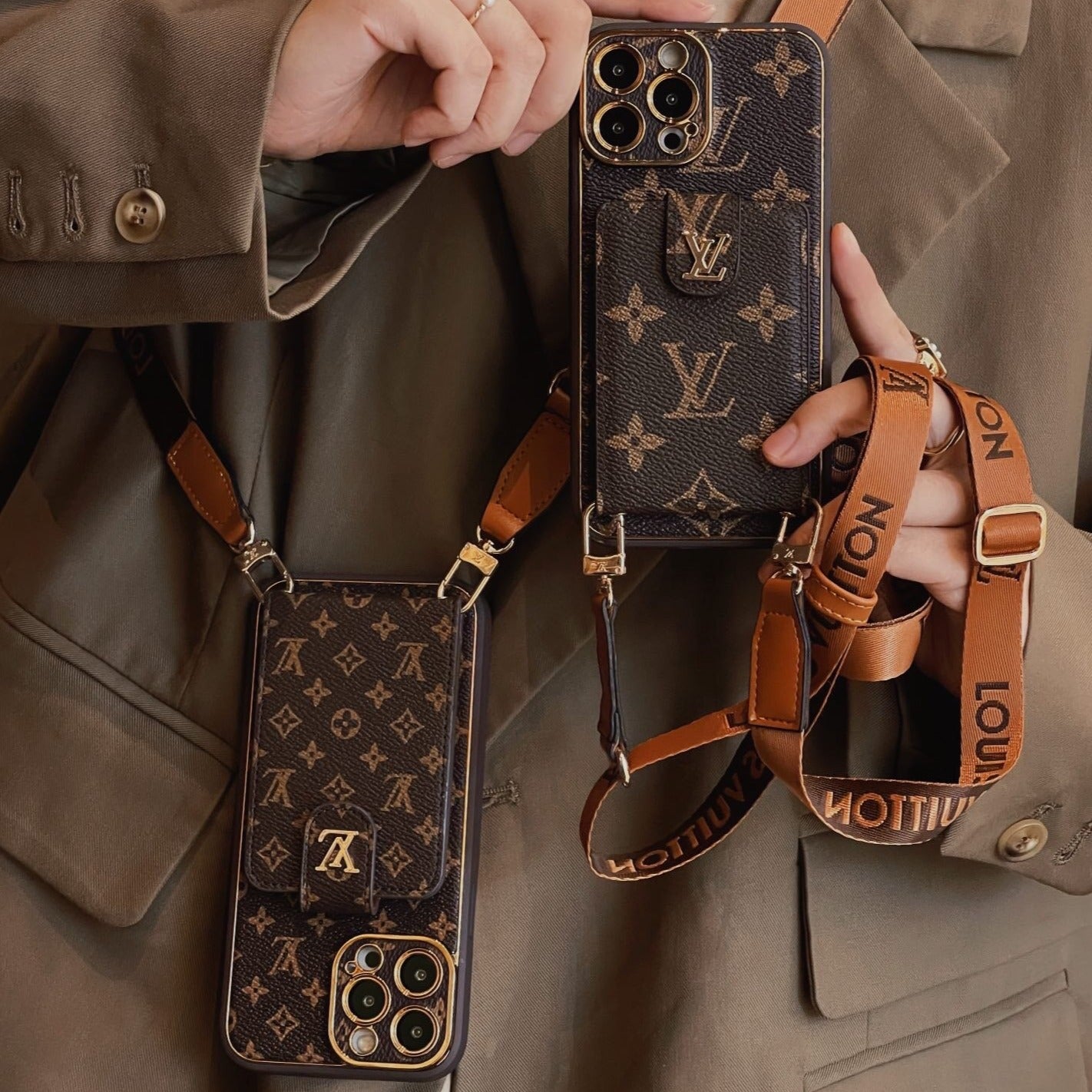 Braune Halterung Galaxy Handyhülle für Samsung