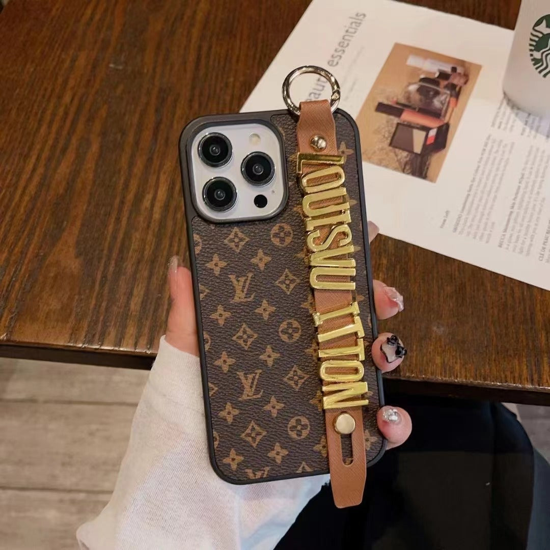 Goldene Galaxy-Hülle mit Armband für Samsung 