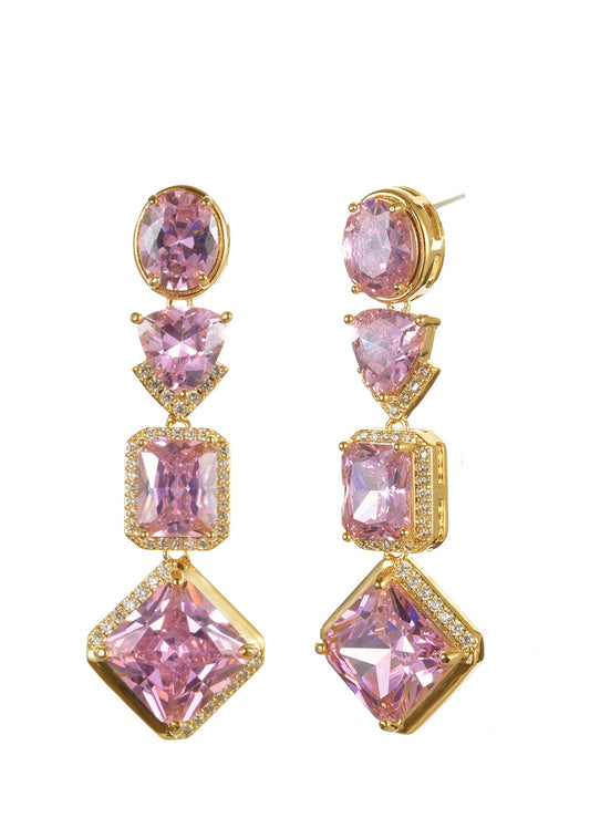 Eleganti orecchini pendenti con diamanti Elise