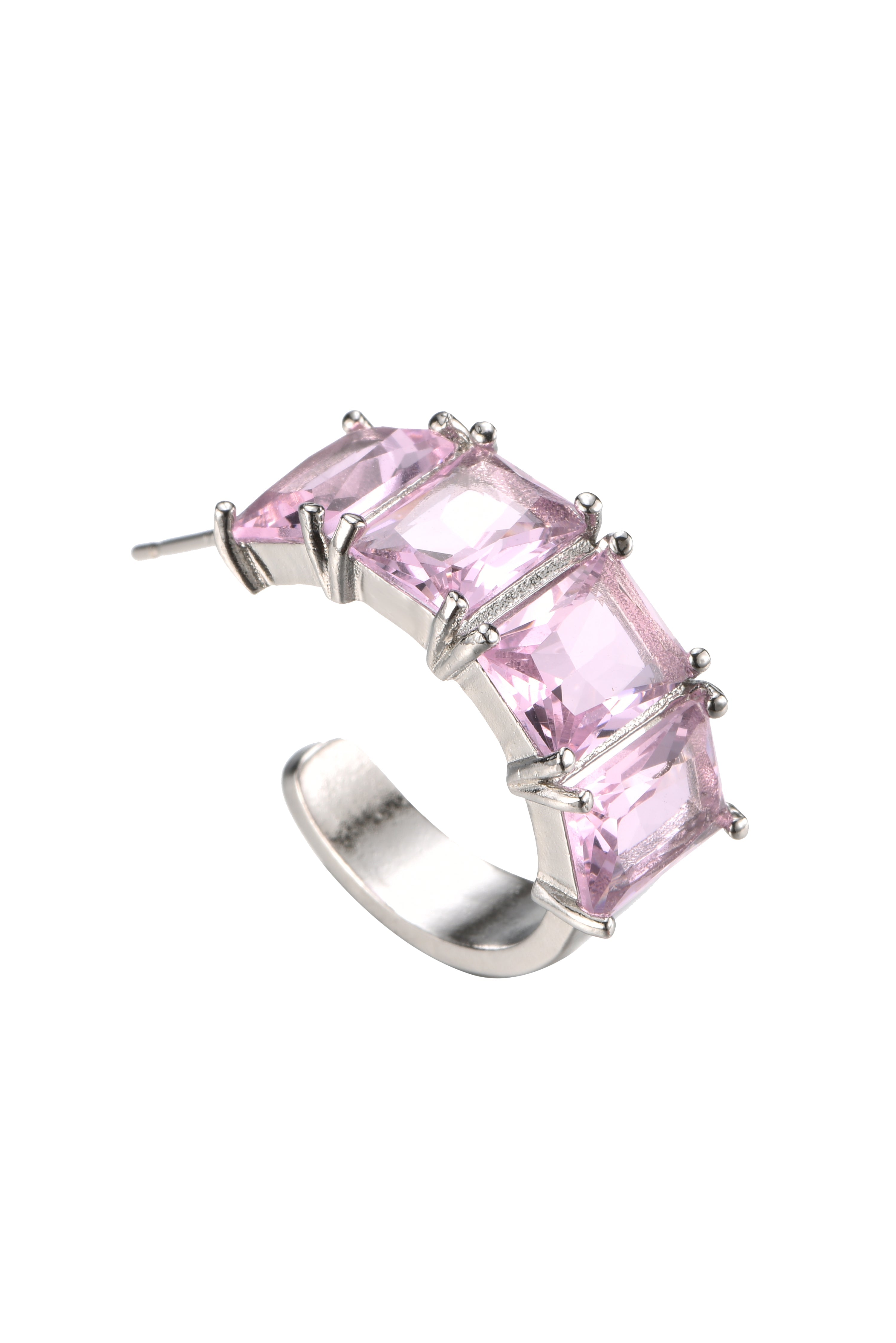 Cocktail-Ohrringe mit rosa Diamanten