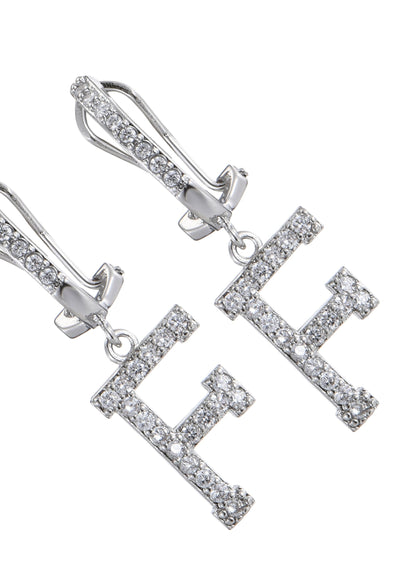 Alphabet-Diamant-Ohrringe