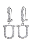 Alphabet-Diamant-Ohrringe